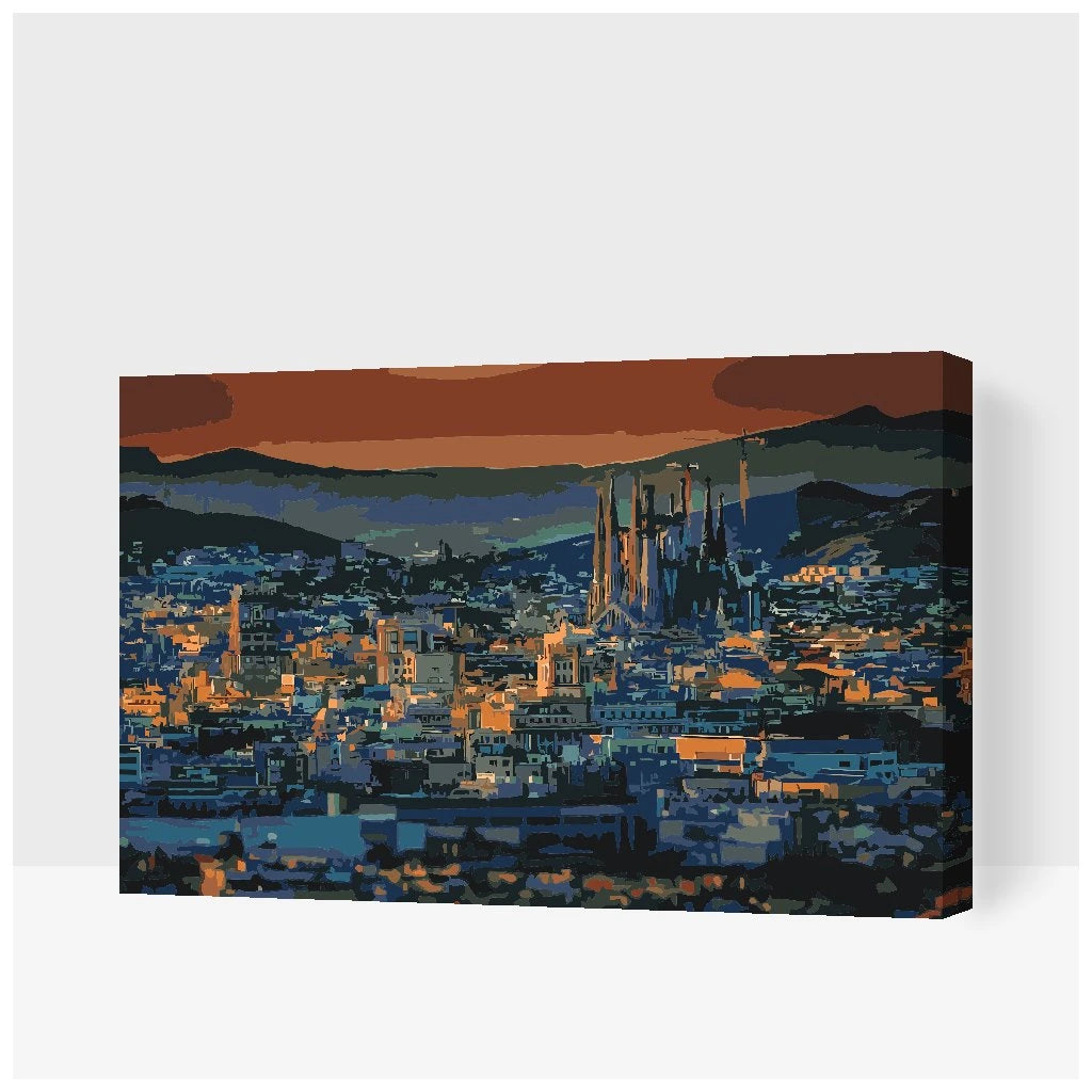 Barcelona - måla efter nummer vuxna