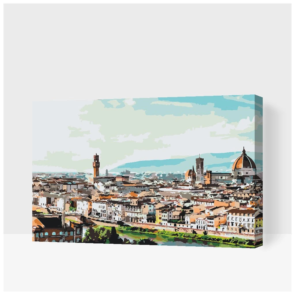 Paint by Numbers Florens – målning med italiensk stadssilhuett