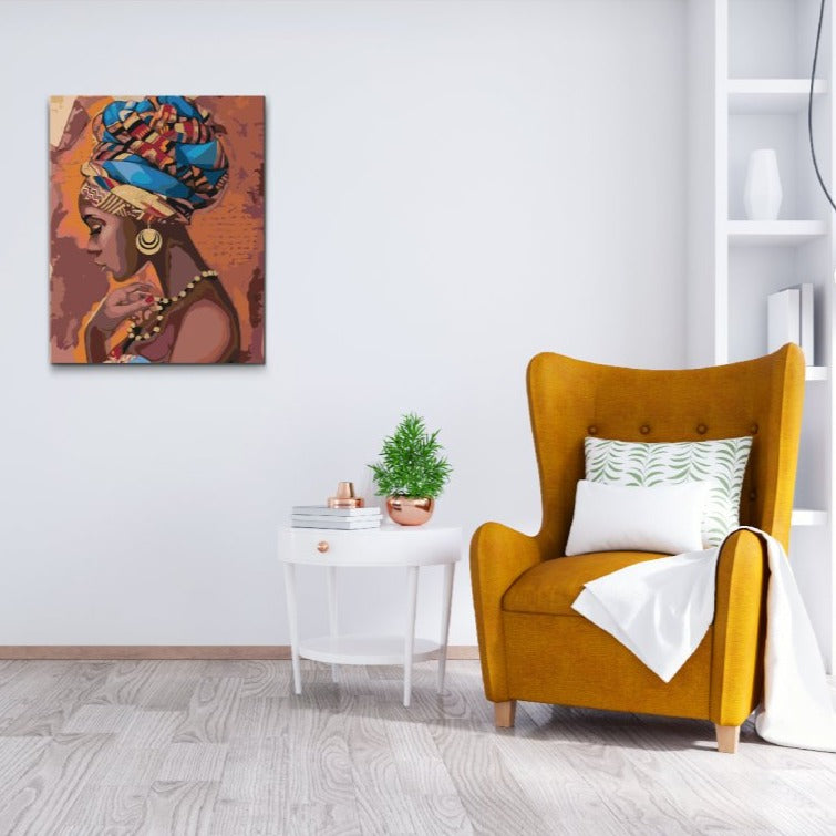 paint by numbers afrikansk skönhet
