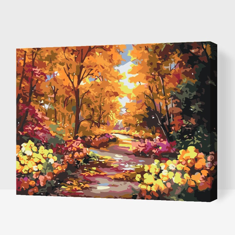 paint by numbers höst i skogen