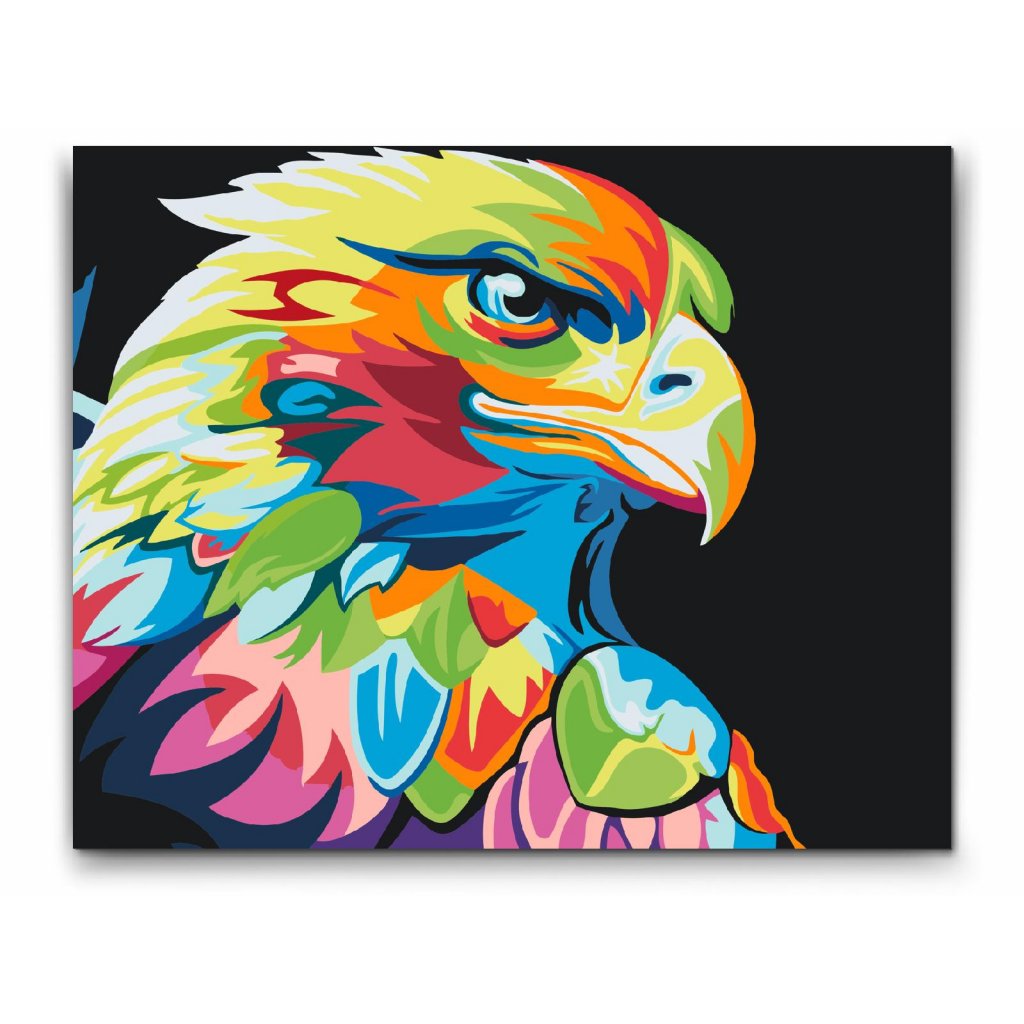 paint by numbers färgrann örn