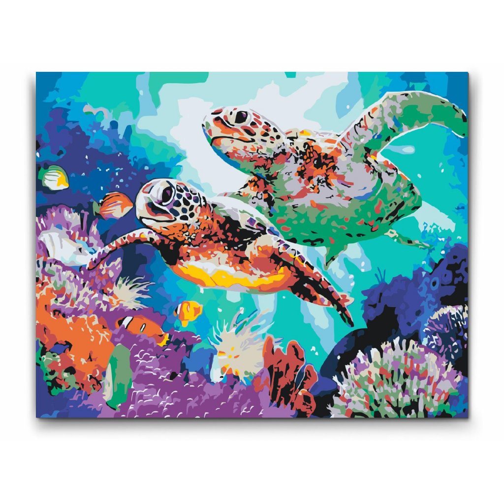 paint by numbers sköldpadda kärlek