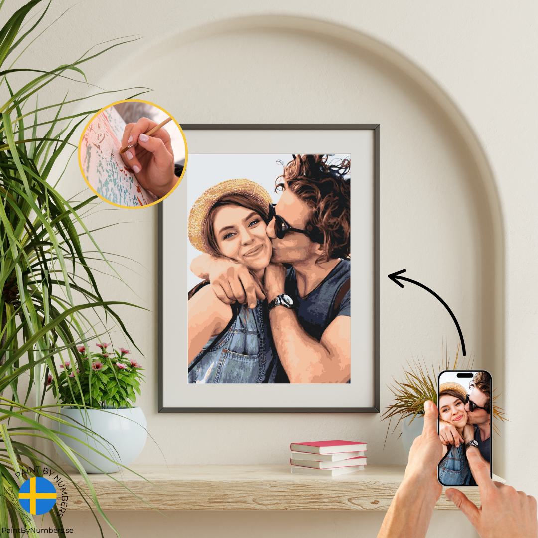 Personligt måla-efter-nummer-porträtt