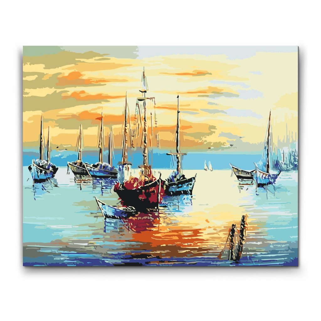 paint by numbers fiskebåt