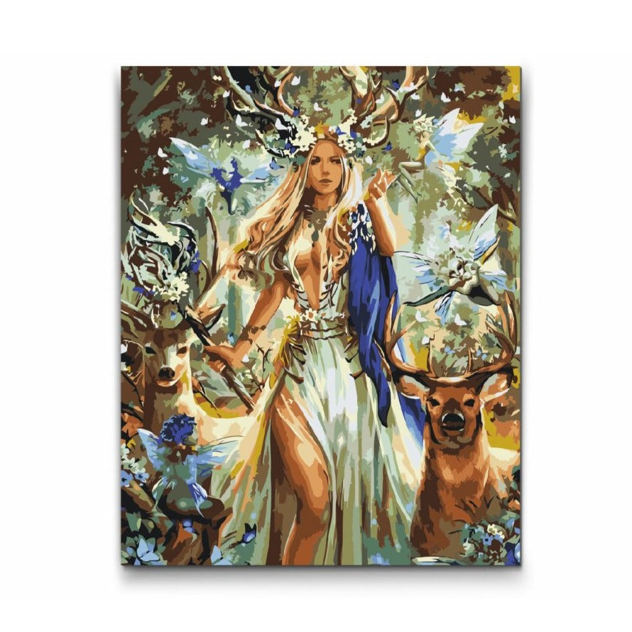 paint by numbers skogshjälte hjort