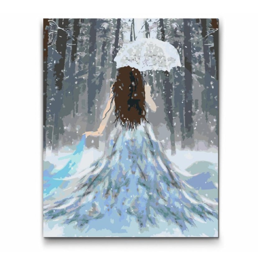 paint by numbers snöprinsessa motiv