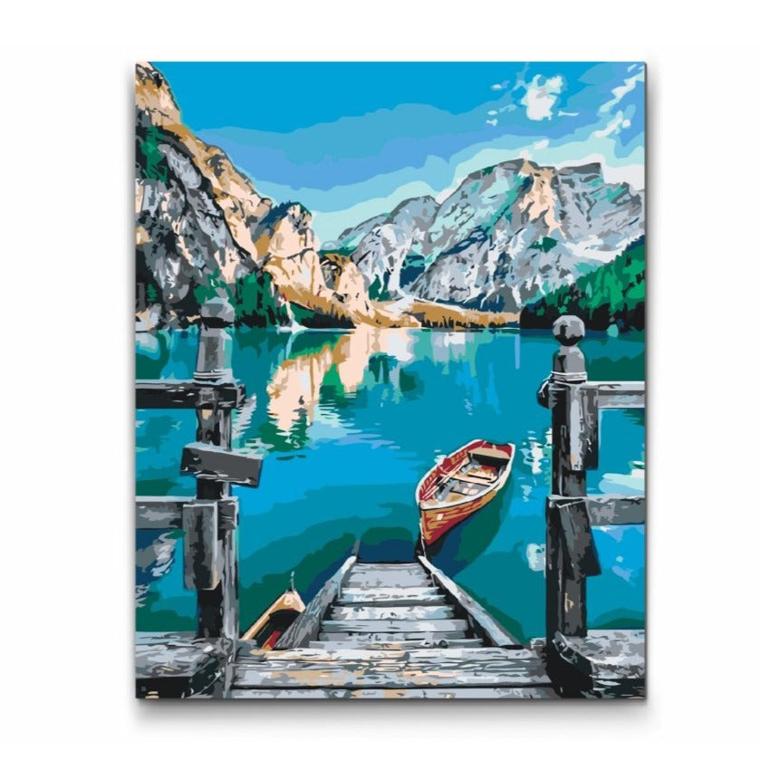 Alperna - måla efter nummer vuxna