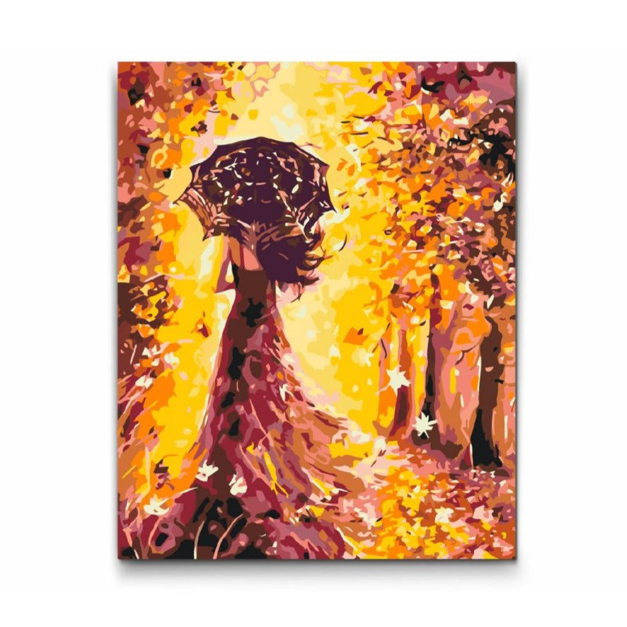 paint by numbers kvinna ljuset