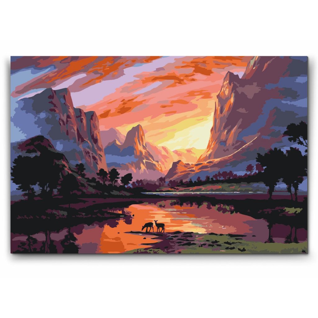 paint by numbers fredlig soluppgång