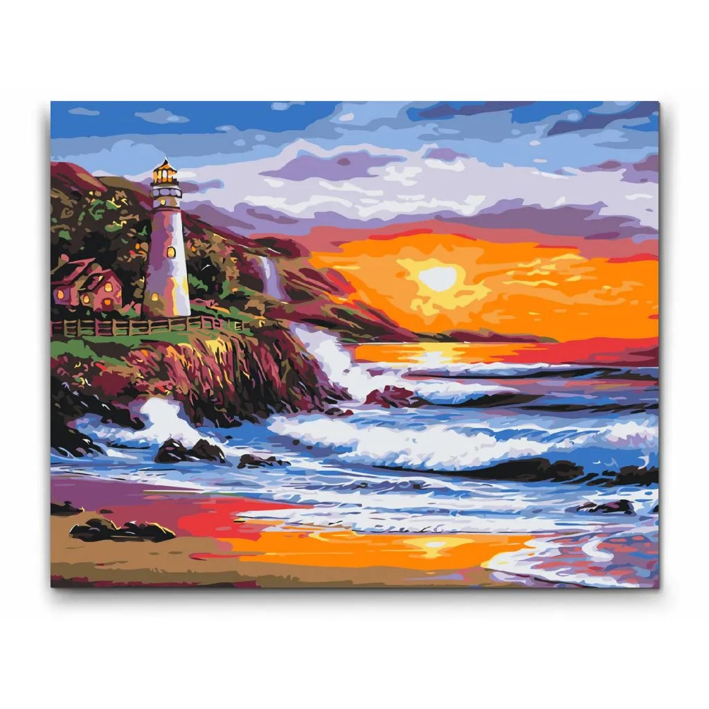 paint by numbers solnedgång