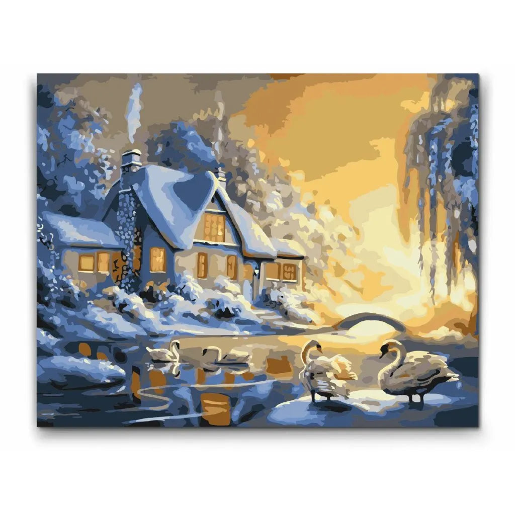 paint by numbers vinterstuga