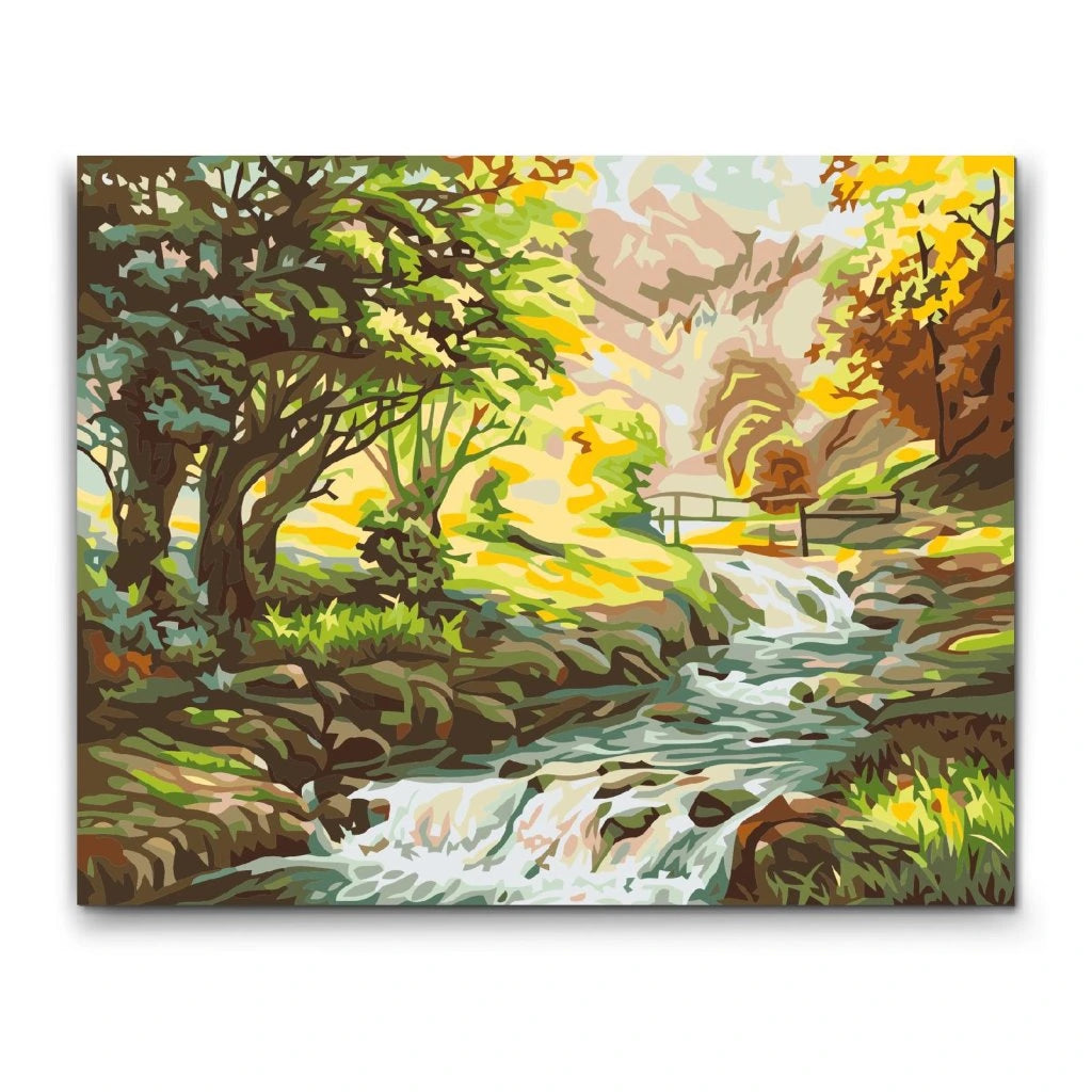 Paint by Numbers höstlandskap med skog