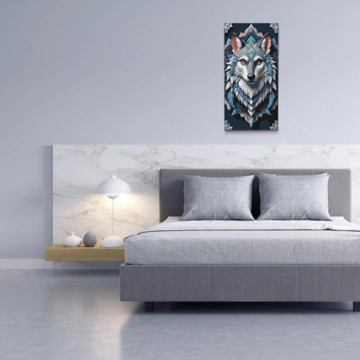 Varg Mandala målning – Paint by Numbers med kraftfull symbolik