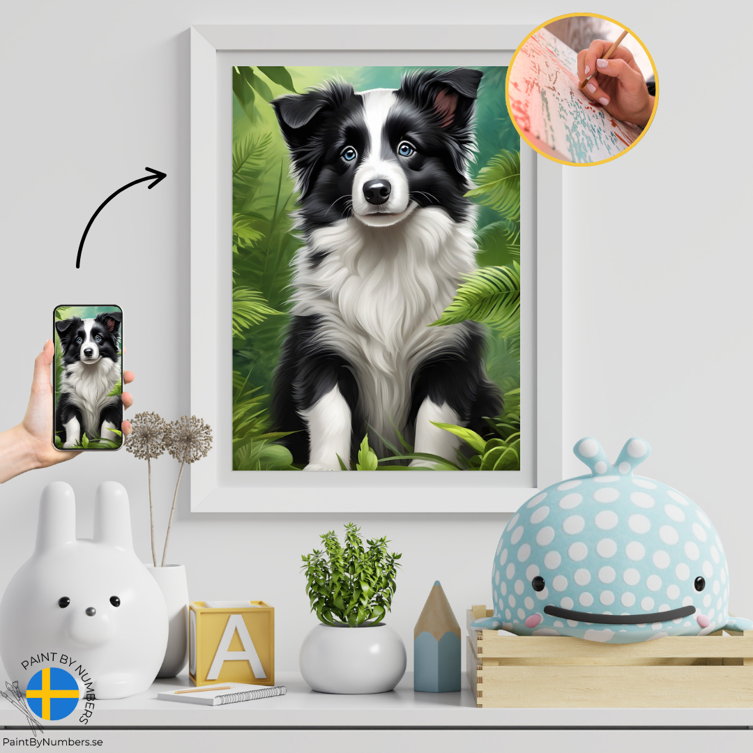 Detaljerad målning skapad från personligt foto