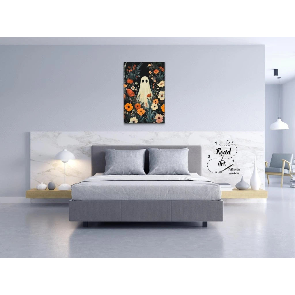 Paint by Numbers – Spöke i blom | Höst och halloweenmotiv