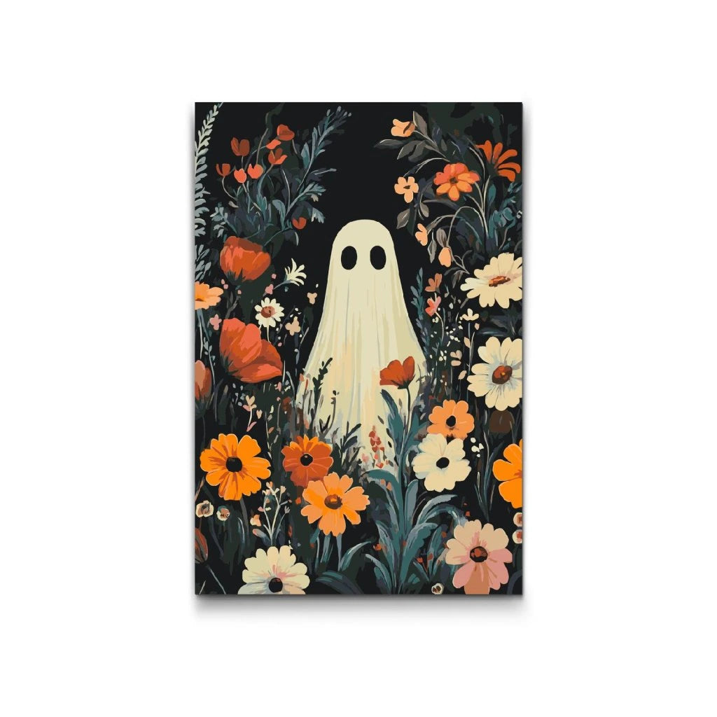 Paint by Numbers – Spöke i blom | Höst och halloweenmotiv