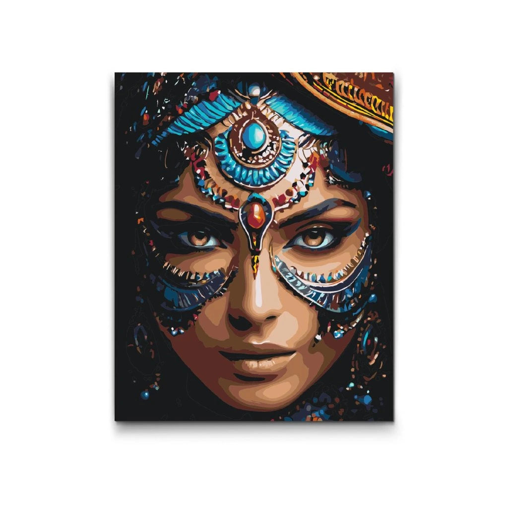 mystisk kvinna med smycken paint by numbers porträtt