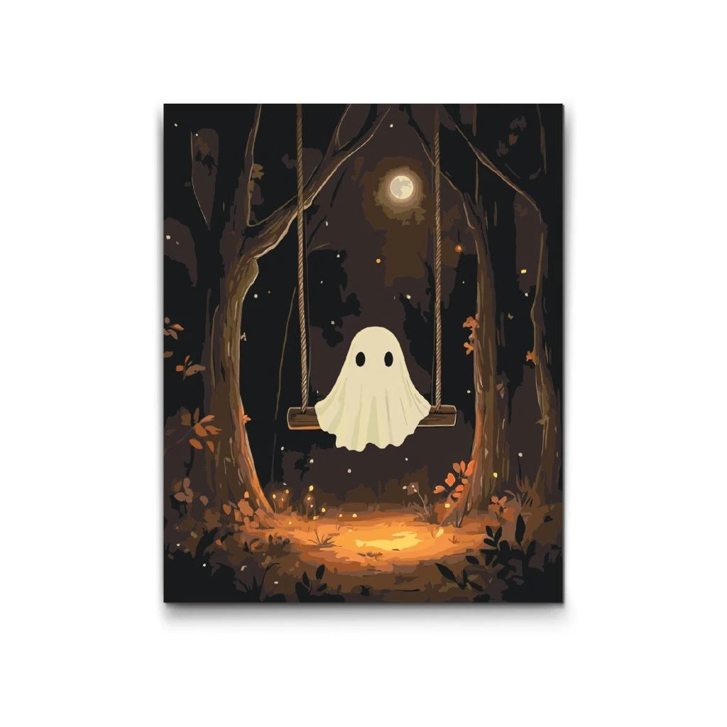 Paint by Numbers – Spöke på gunga | Halloweenmålning