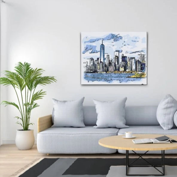 New York - måla efter nummer vuxna