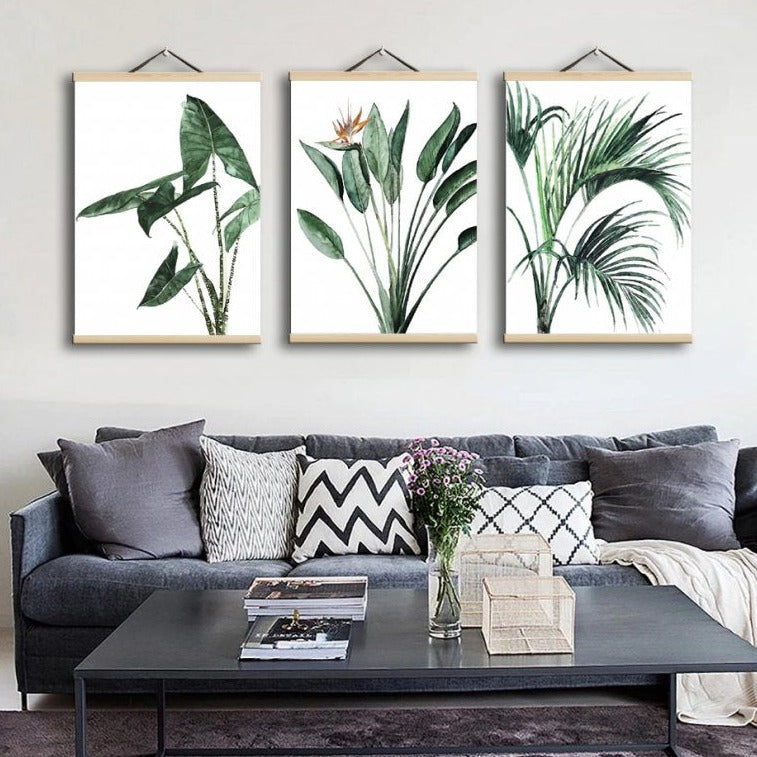 Fotoram i furu för canvas och Paint by Numbers