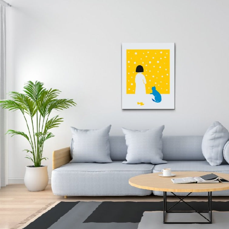 färgglad kattmålning att måla själv