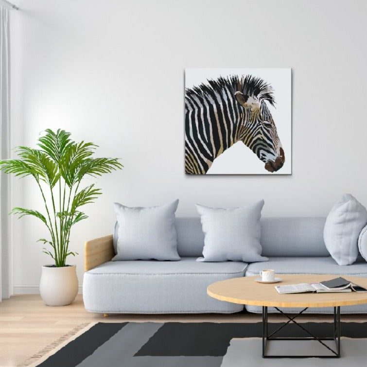 måla zebra med nummer