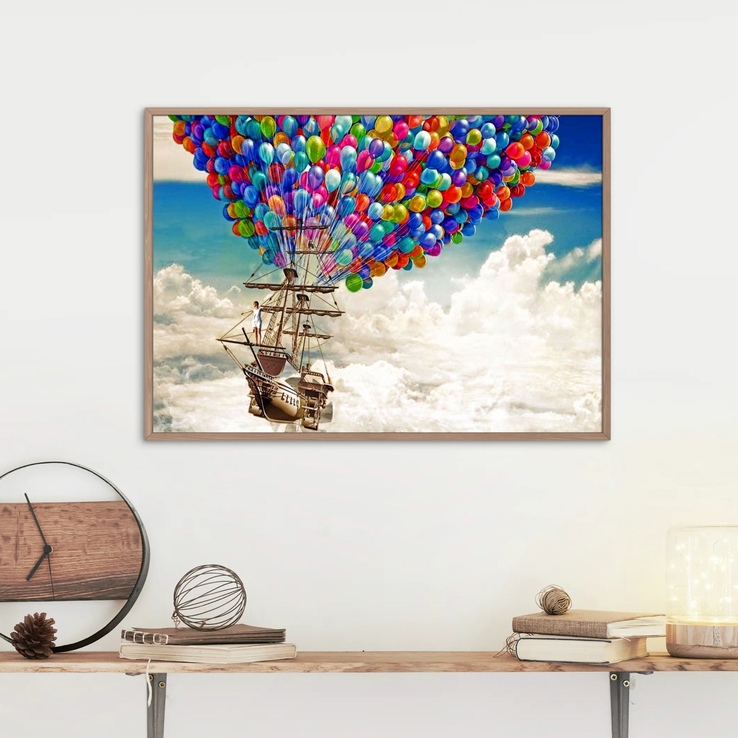 måla luftballonger och skepp