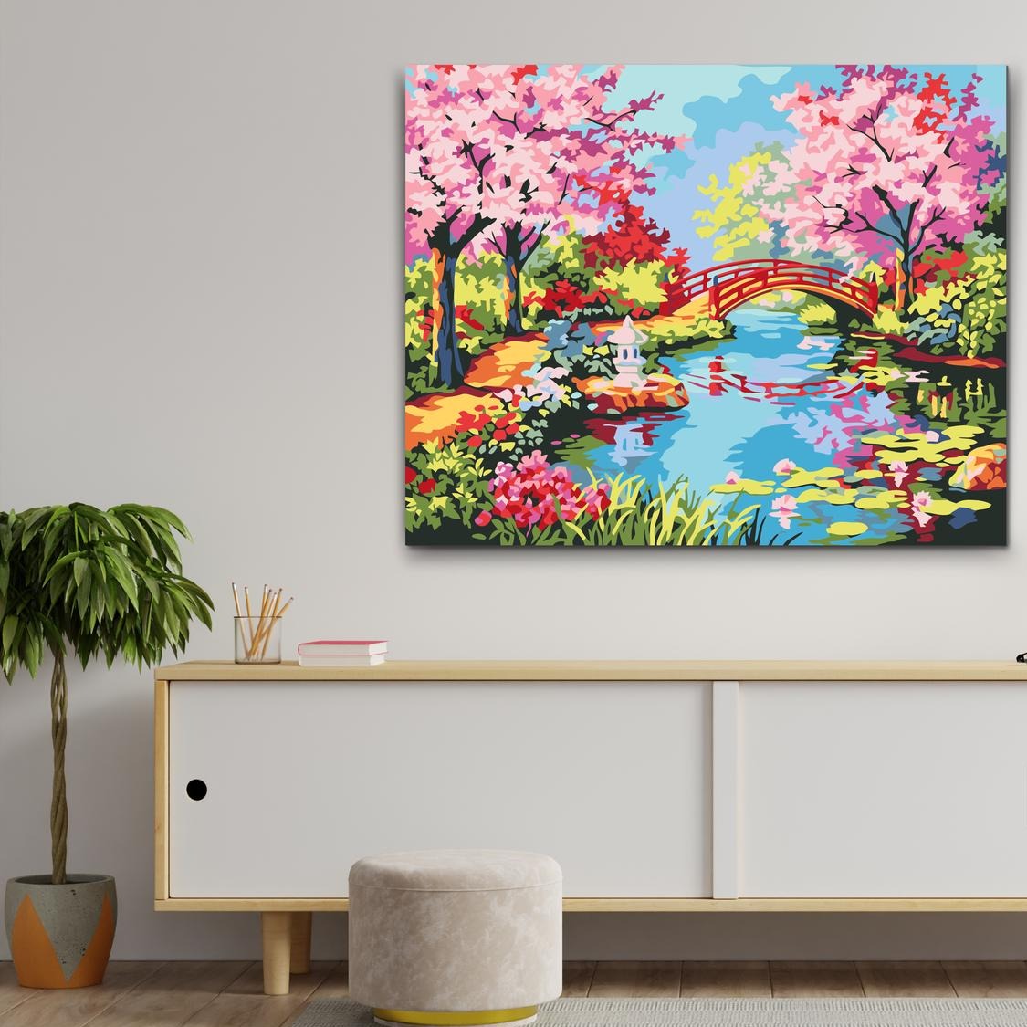 måla japansk naturmotiv