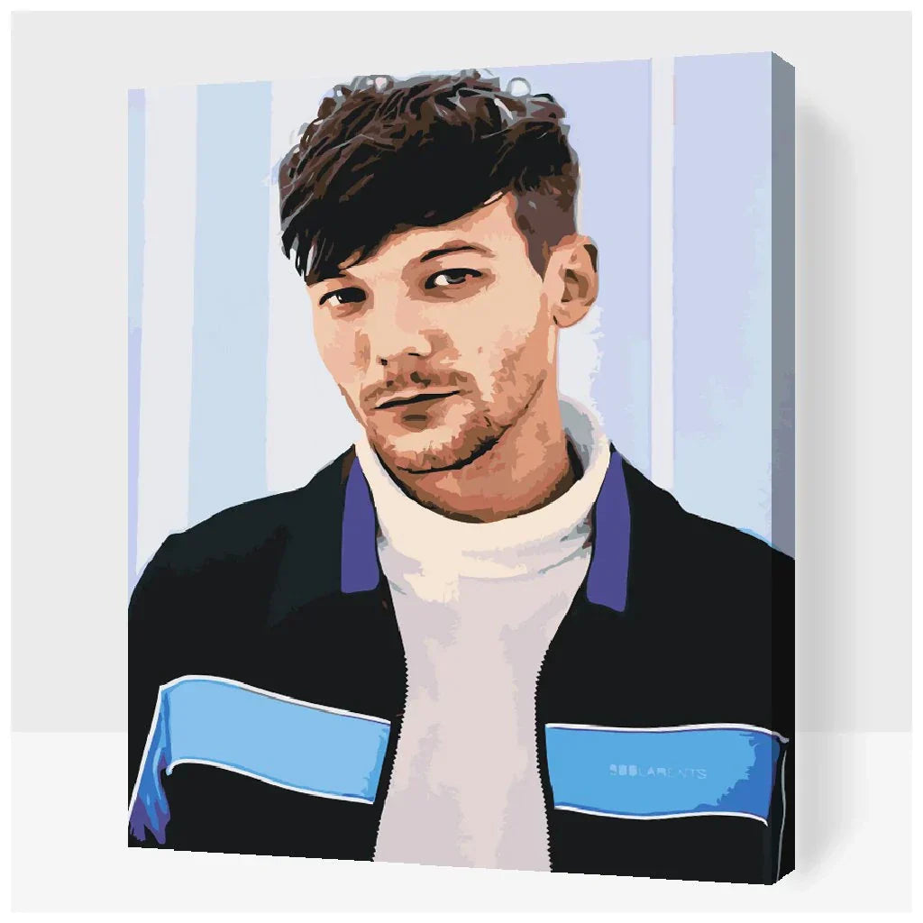 Paint by Numbers med Louis Tomlinson – porträtt i avslappnad stil