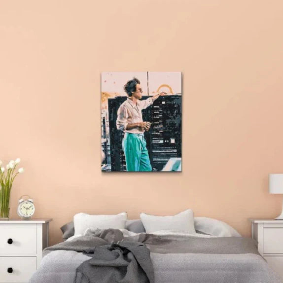 Måla Harry Styles – paint by numbers-motiv för fans på canvas