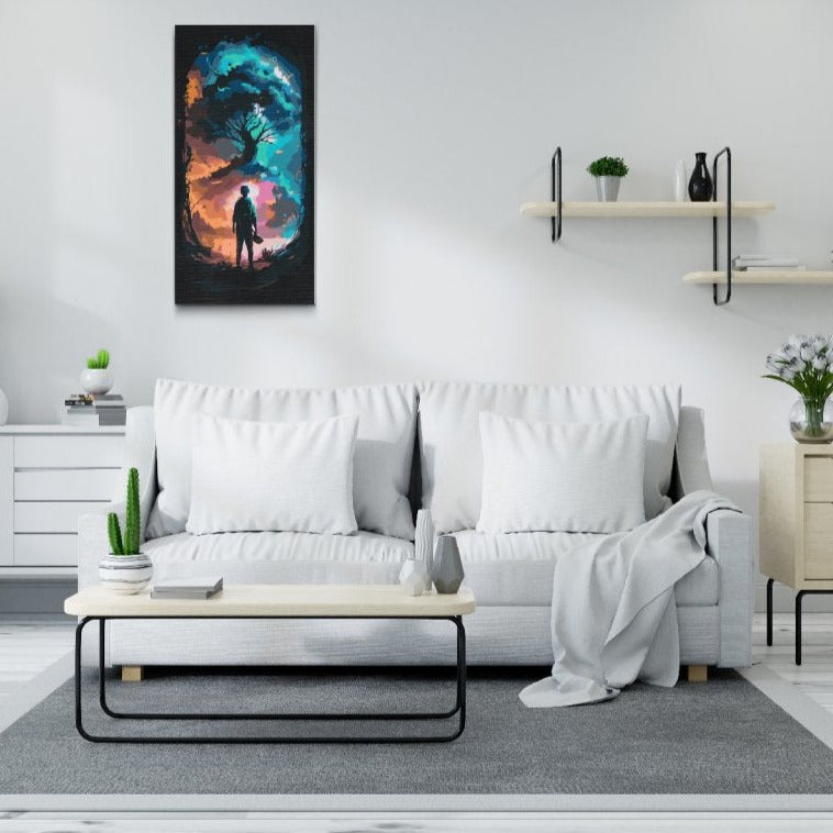 Måla skogens inre mysterier – naturtavla i dova toner