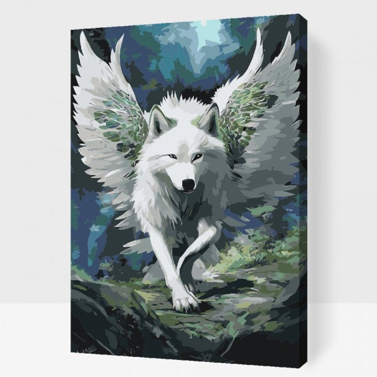 Änglavarg Måla efter siffror - Komplett Målningsset