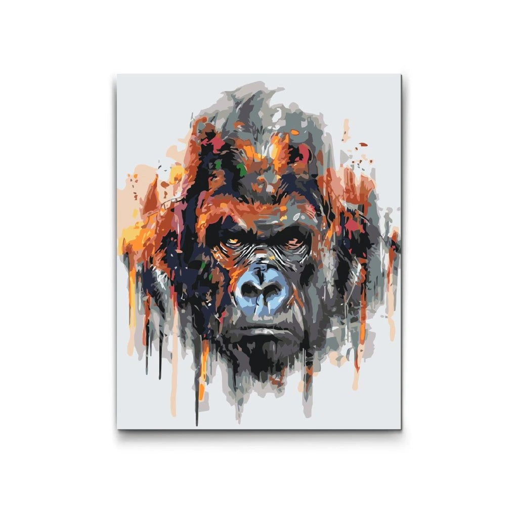 måla efter nummer djurmotiv gorilla