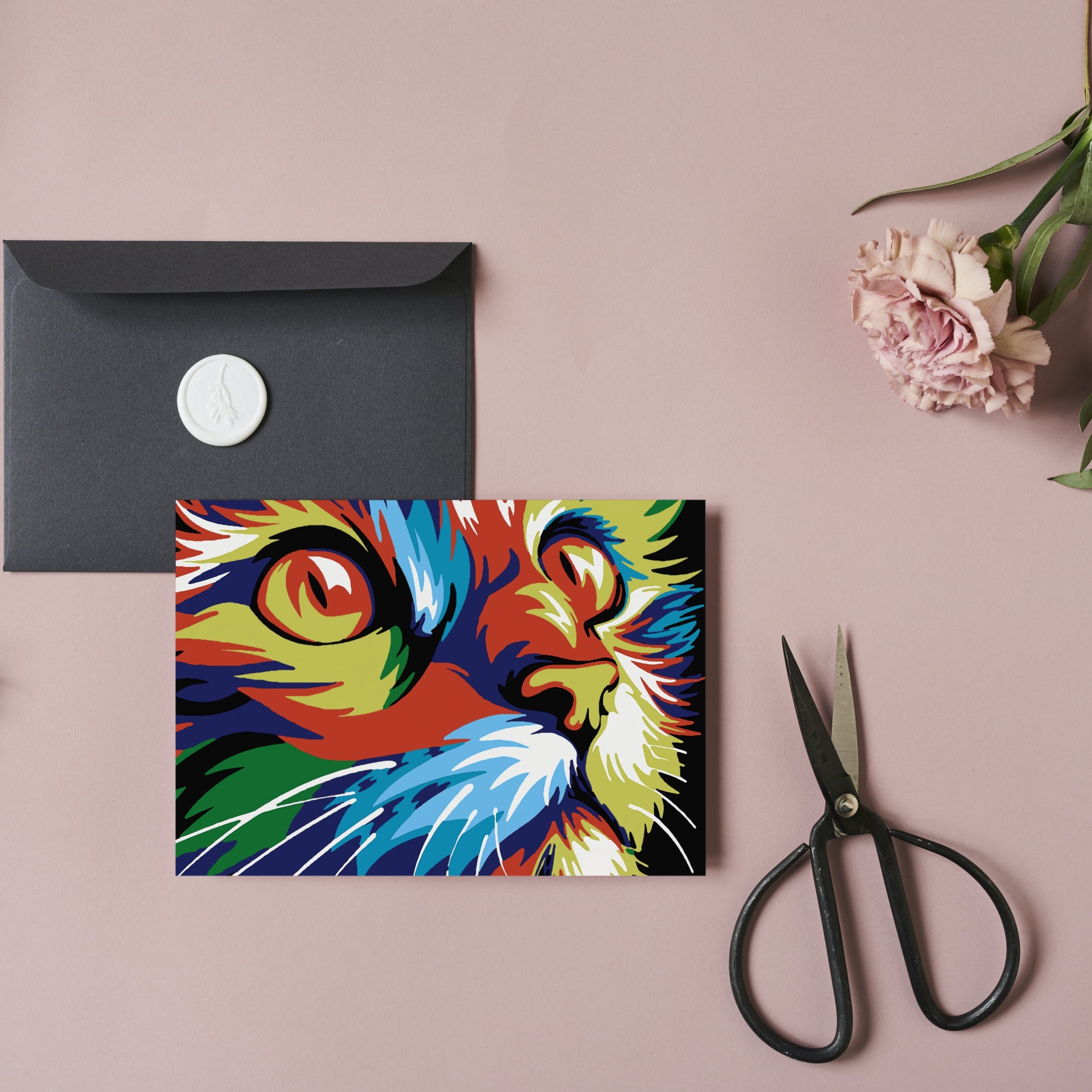 nedladdningsbart kattmotiv att måla