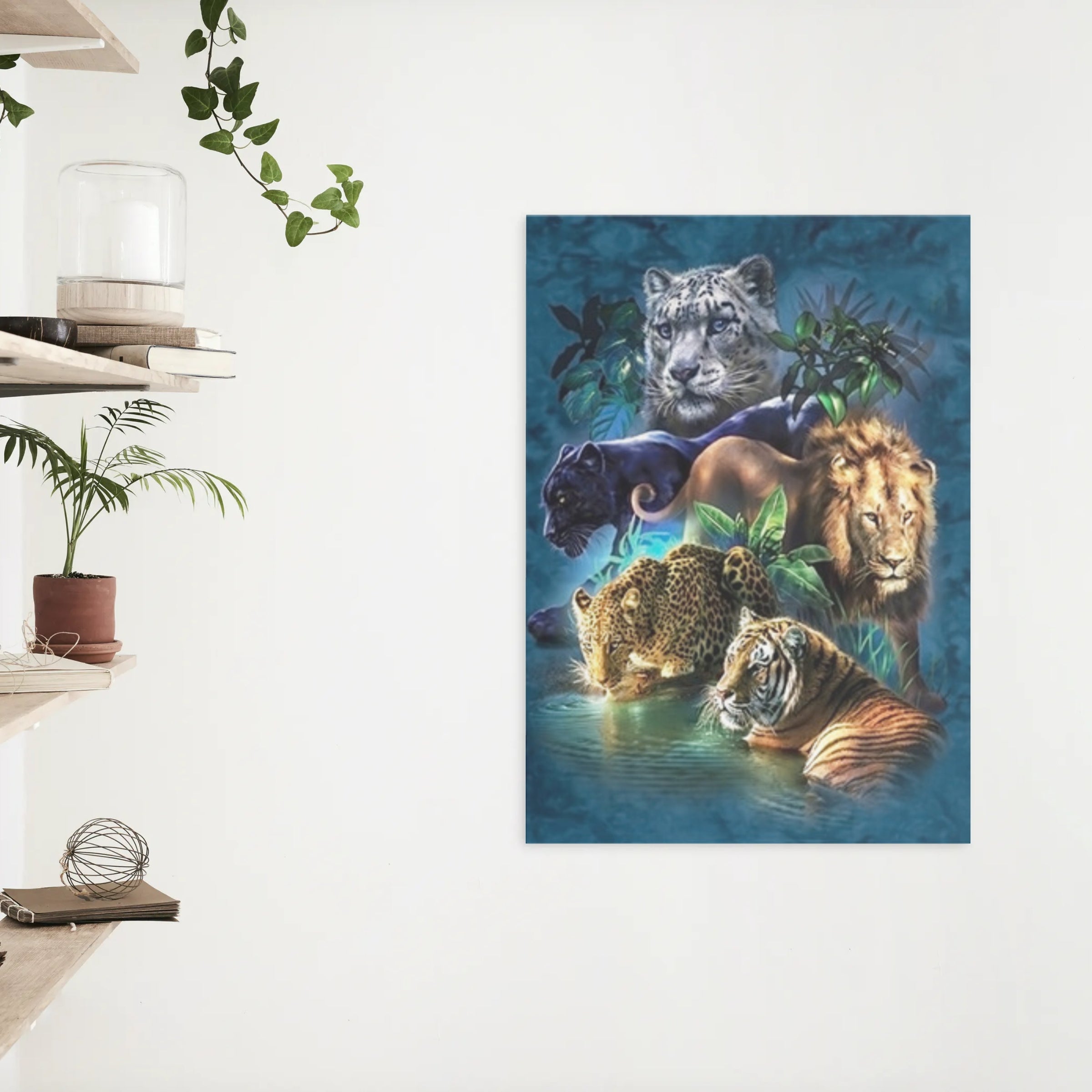 måla tiger med paint by numbers