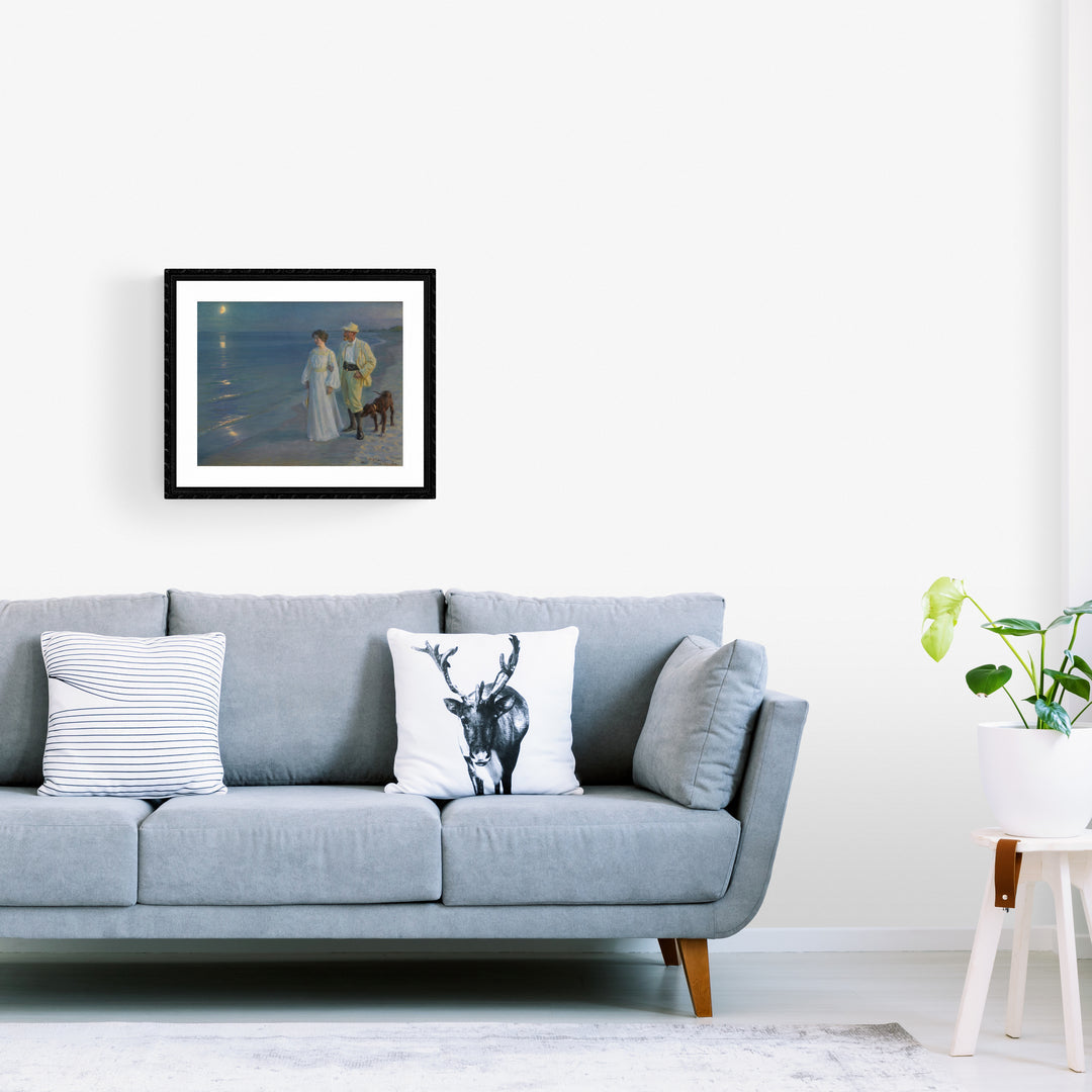 SUMMER EVENING AT SKAGEN BEACH av Peder Severing Krøyer - med dubbelfärg och fri frakt - paint by number