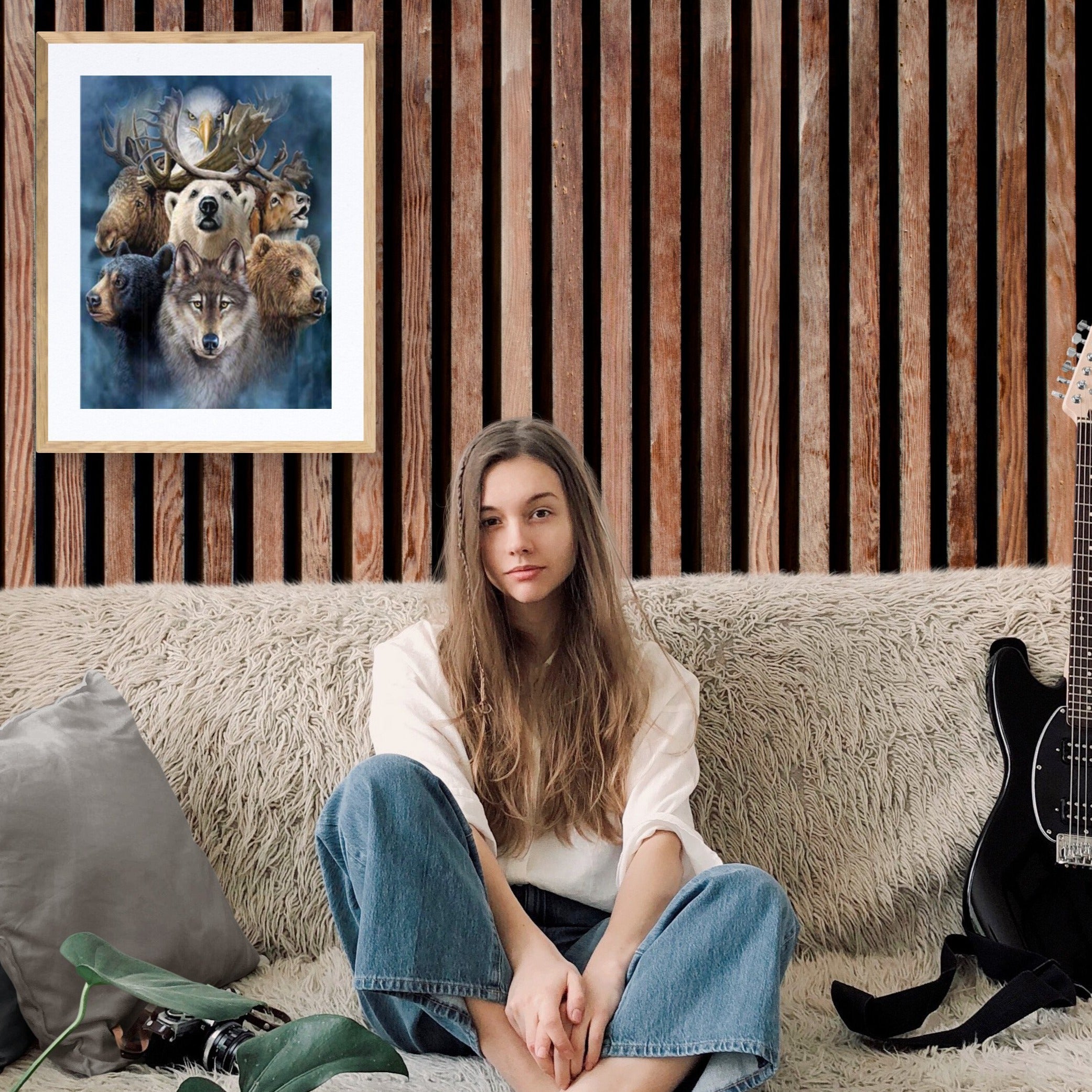 akrylmålning vilda djur