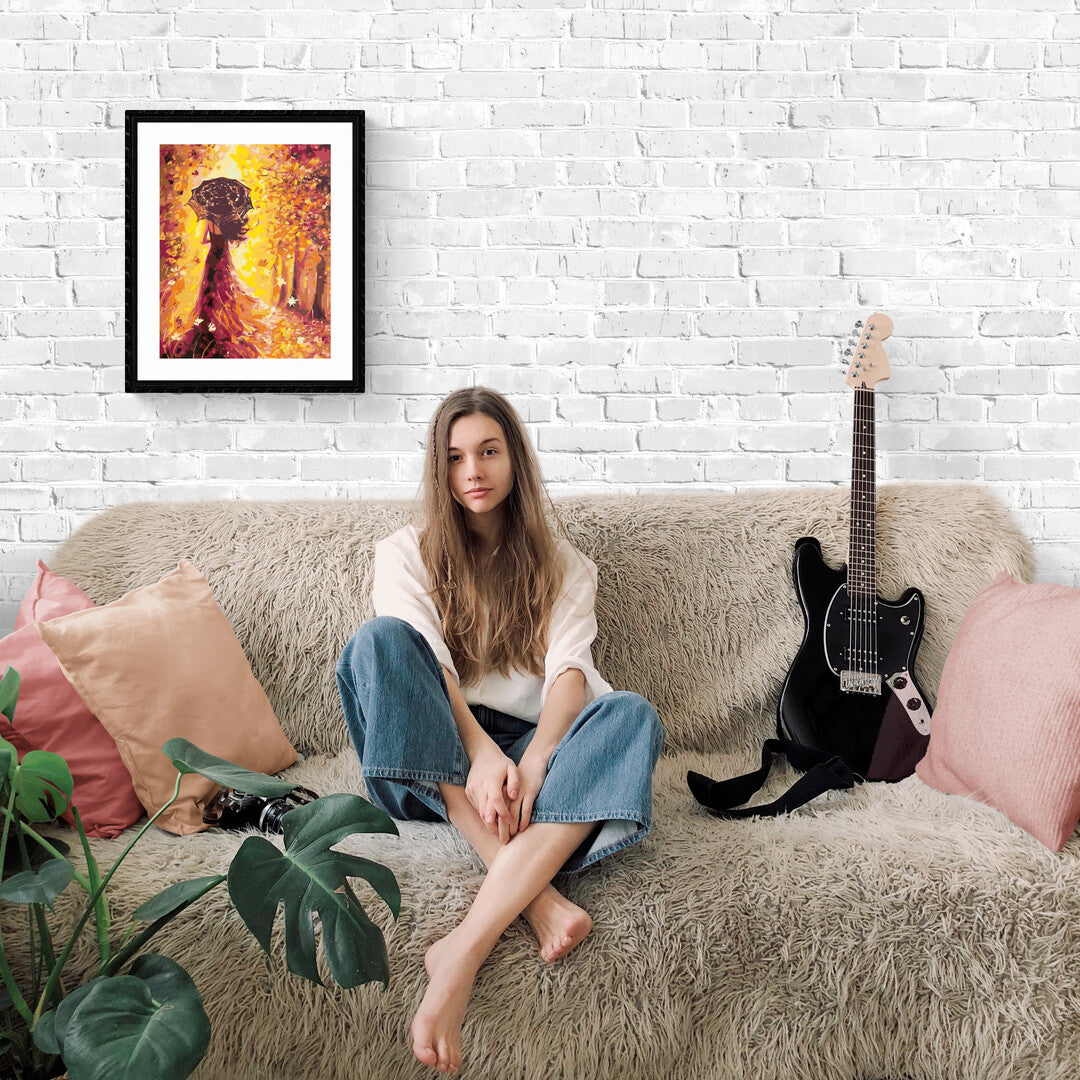 paint by numbers silhuett kvinna