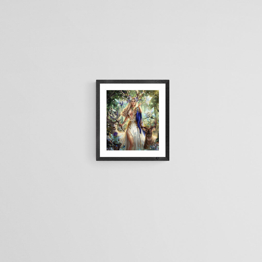 måla efter nummer hjort i skogen