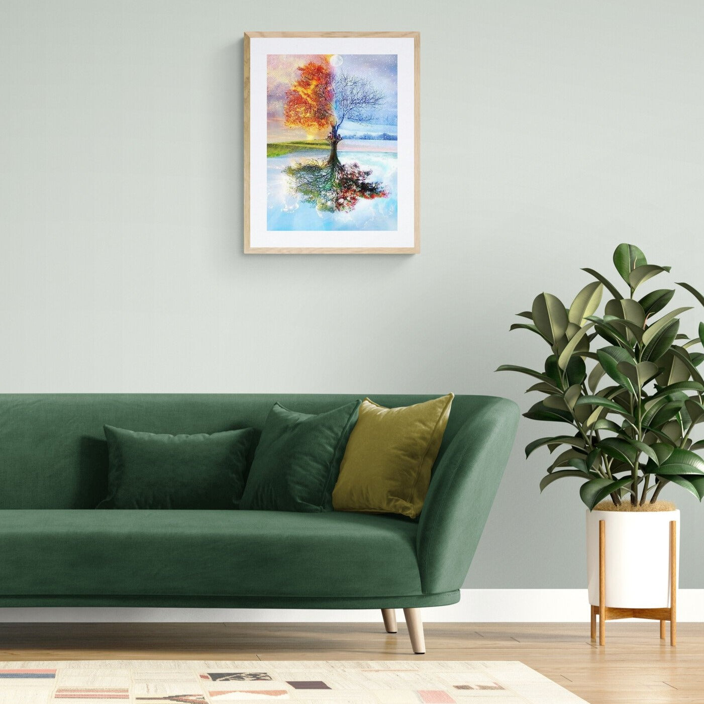 måla årstider tavla