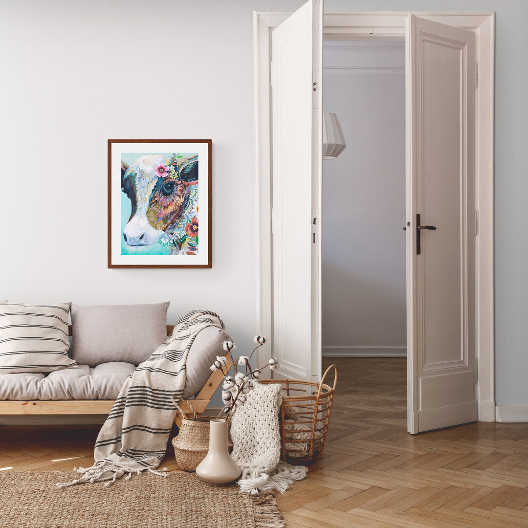 färgglad ko målning