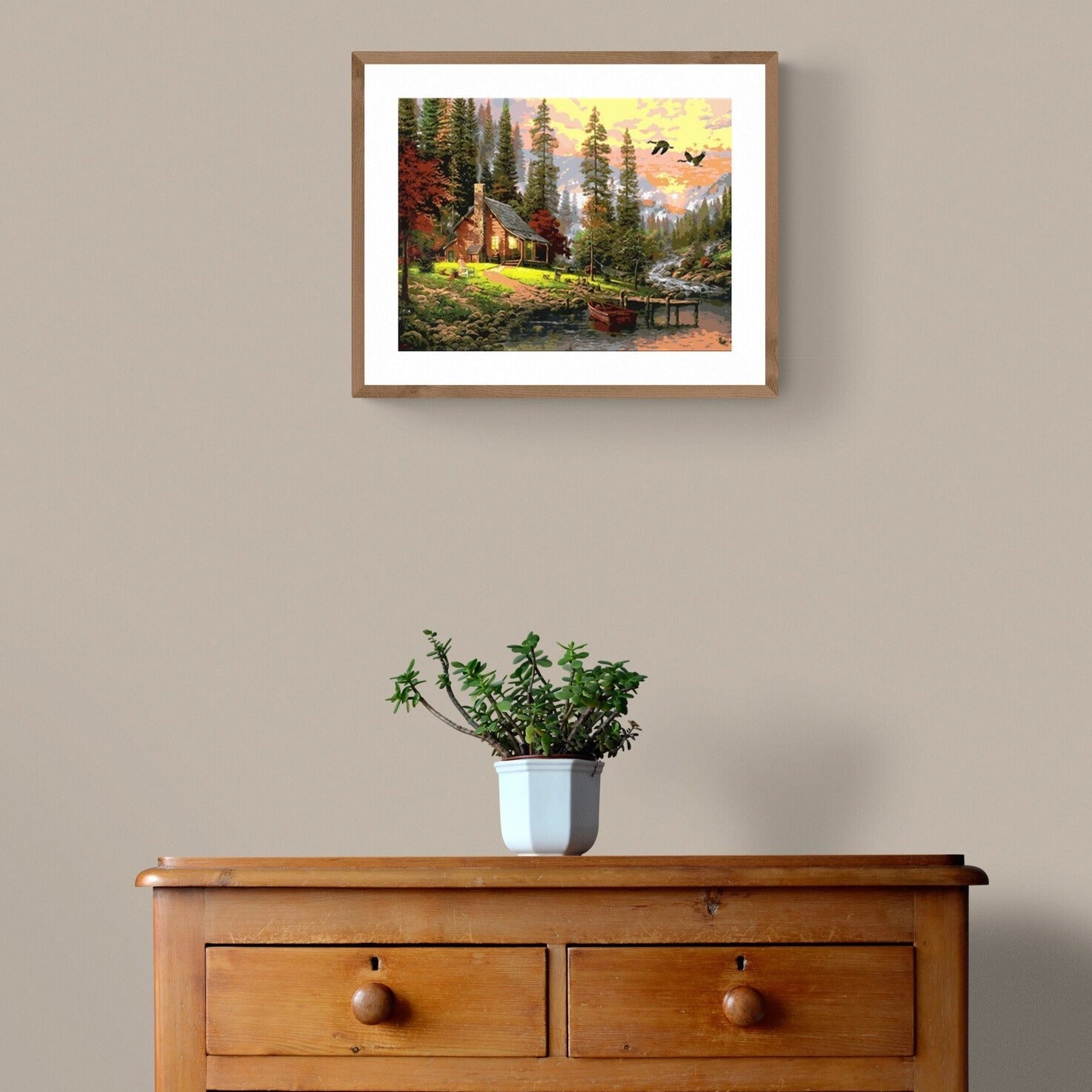 måla naturmotiv för hand