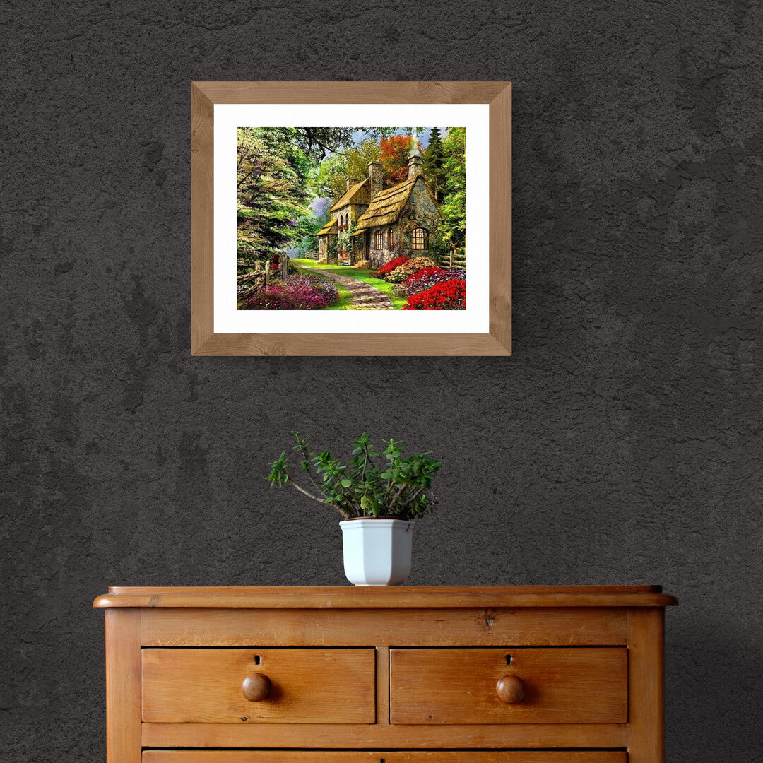 måla hus med blommor