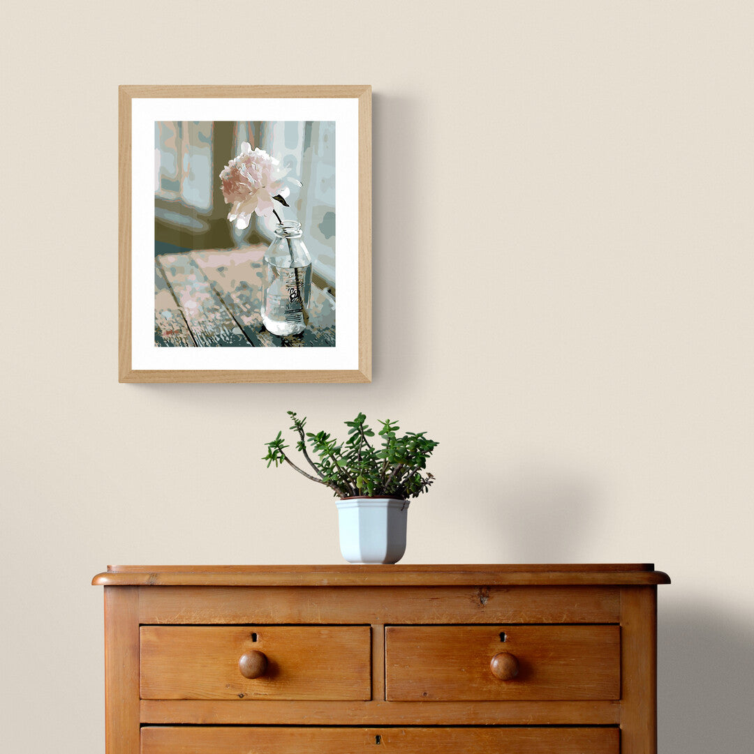 måla en enkel blomma tavla