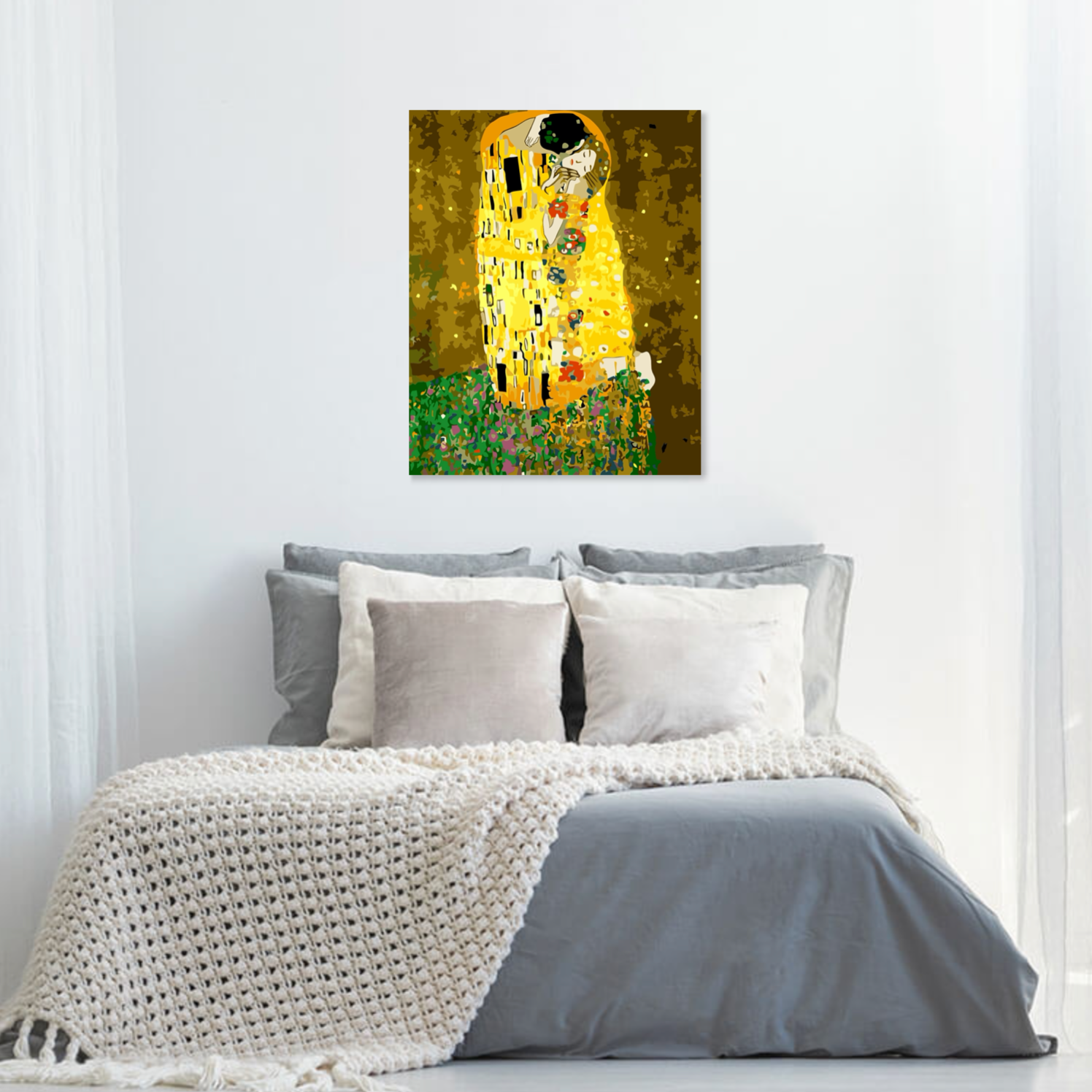 måla the kiss av gustav klimt