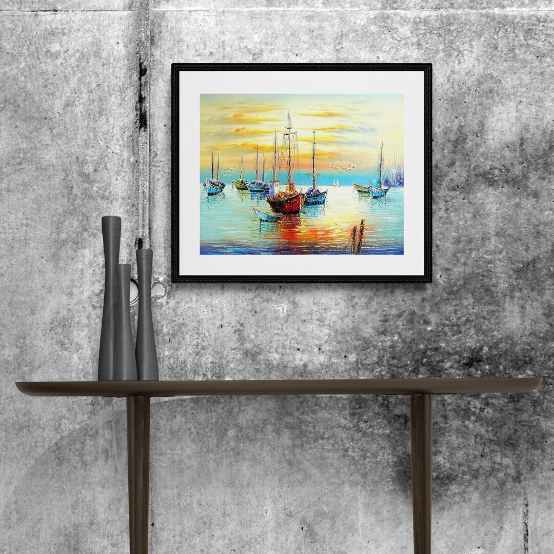 måla båtar efter nummer