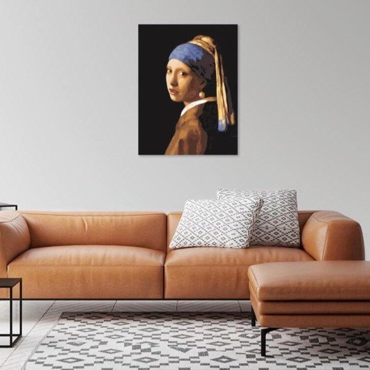 vermeer pärlörhänge målning för hand