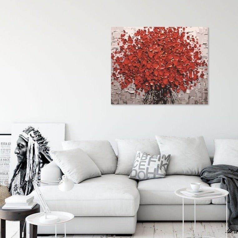 måla blommor tavla själv