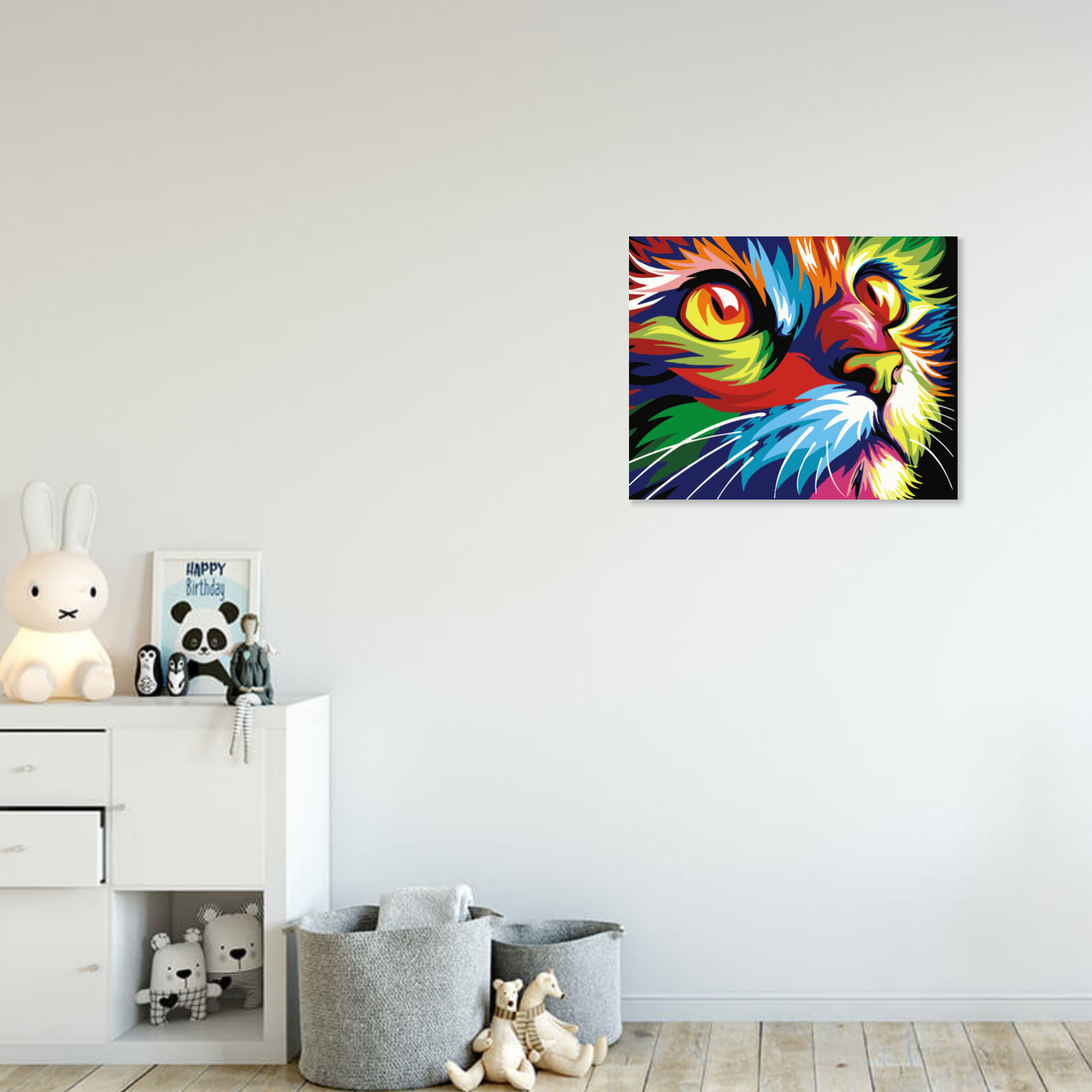 måla katt med nummer