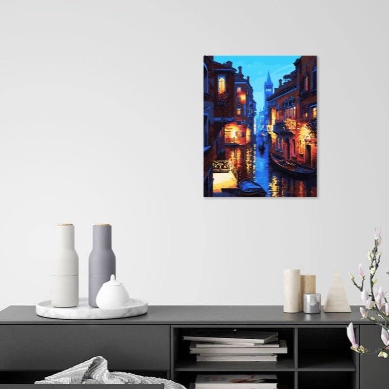 måla romantisk venedig tavla